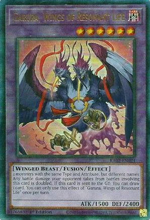 Garura, Wings of Resonant Life (PUR) (RA02-EN024) - 25th Anniversary Rarity Collection II 1st Edition