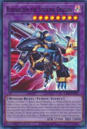 Rindbrumm the Striking Dragon (RA02-EN025) - 25th Anniversary Rarity Collection II 1st Edition