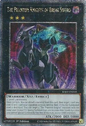 The Phantom Knights of Break Sword (Quarter Century Secret Rare) (RA02-EN035) - 25th Anniversary Rarity Collection II 1st Edition