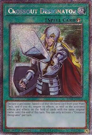 Crossout Designator (Platinum Secret Rare) (RA02-EN063) - 25th Anniversary Rarity Collection II 1st Edition
