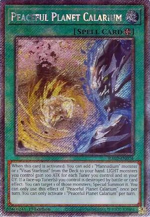 Peaceful Planet Calarium (Platinum Secret Rare) (RA02-EN074) - 25th Anniversary Rarity Collection II 1st Edition