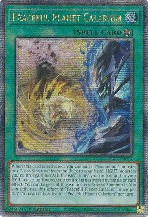 Peaceful Planet Calarium (Quarter Century Secret Rare) (RA02-EN074) - 25th Anniversary Rarity Collection II 1st Edition