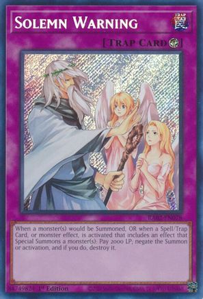 Solemn Warning (Secret Rare) (RA02-EN078) - 25th Anniversary Rarity Collection II 1st Edition