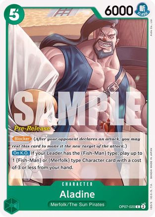 Aladine - OP07-020 - 500 Years in the Future Pre-Release Cards
