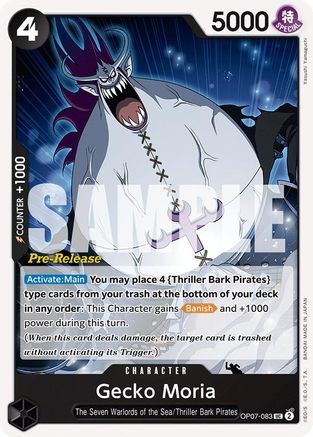 Gecko Moria (083) (OP07-083) - 500 Years in the Future Pre-Release Cards