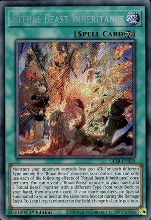 Ritual Beast Inheritance (BLTR-EN020) - Battles of Legend: Terminal Revenge 1st Edition