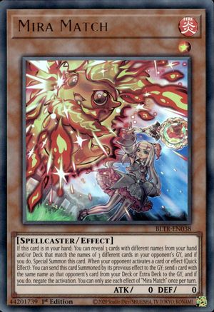 Mira Match (BLTR-EN038) - Battles of Legend: Terminal Revenge 1st Edition