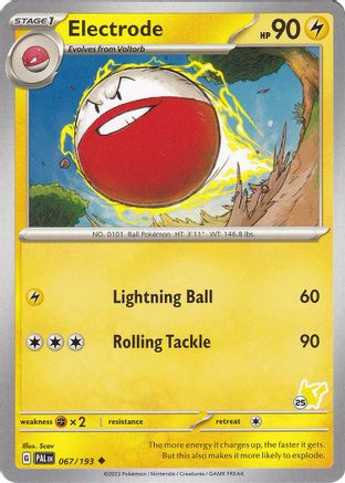 Electrode - Pikachu 25 67 - Battle Academy 2024