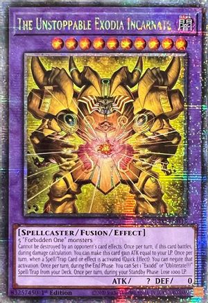 The Unstoppable Exodia Incarnate (Quarter Century Secret Rare) (INFO-EN033) - The Infinite Forbidden 1st Edition