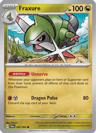 Fraxure - 045/064 45 - SV Shrouded Fable Reverse Holofoil