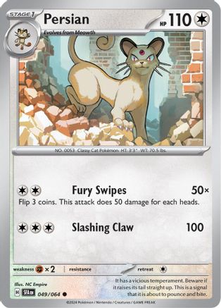 Persian - 049/064 49 - SV Shrouded Fable Reverse Holofoil