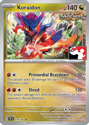 Koraidon 119 - Prize Pack Series Cards