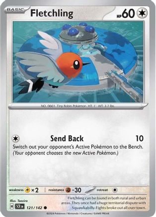 Fletchling 121 - SV07 Stellar Crown Reverse Holofoil