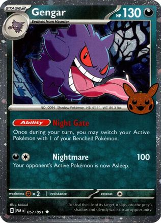 Gengar (Cosmos Holo) 57 - Trick or Trade BOOster Bundle 2024 Holofoil