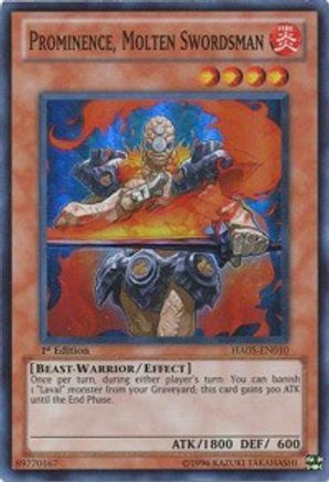 Prominence, Molten Swordsman (HA05-EN010) - Hidden Arsenal 5: Steelswarm Invasion 1st Edition