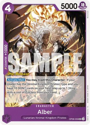 Alber - OP08-059 - Two Legends Pre-Release Cards