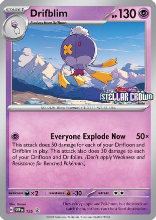 Drifblim - SVP135 135 - SV Scarlet & Violet Promo Cards Holofoil