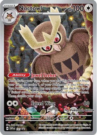 Noctowl - 141 (Pokemon Center Exclusive) 141 - SV Scarlet & Violet Promo Cards Holofoil