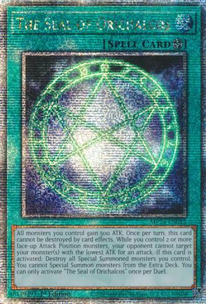 The Seal of Orichalcos (Quarter Century Secret Rare) (MP24-EN015) - 25th Anniversary Tin: Dueling Mirrors 1st Edition