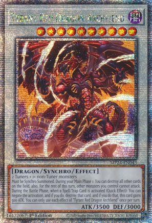 Tyrant Red Dragon Archfiend (Quarter Century Secret Rare) (MP24-EN043) - 25th Anniversary Tin: Dueling Mirrors 1st Edition