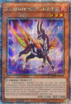 Salamangreat Gazelle (Quarter Century Secret Rare) (MP24-EN049) - 25th Anniversary Tin: Dueling Mirrors 1st Edition