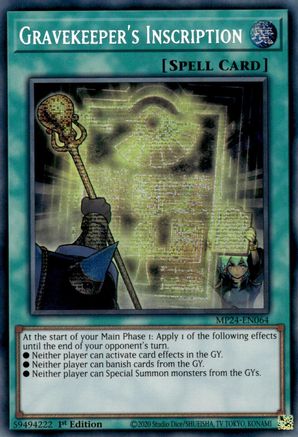 Gravekeeper's Inscription (MP24-EN064) - 25th Anniversary Tin: Dueling Mirrors 1st Edition
