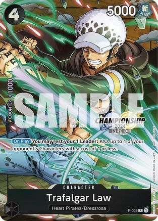 Trafalgar Law - P-038 (CS 2024 Event Pack Finalist) (P-038) - One Piece Promotion Cards Foil