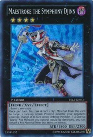 Maestroke the Symphony Djinn (YS12-EN043) - Starter Deck: Xyz Symphony 1st Edition