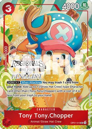 Tony Tony.Chopper (Offline Regional 2024 Vol. 3) [Finalist] (OP01-015) - One Piece Promotion Cards Foil