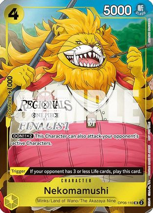 Nekomamushi (Offline Regional 2024 Vol. 3) [Finalist] (OP06-110) - One Piece Promotion Cards Foil