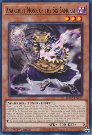 Anarchist Monk of the Six Samurai - ROTA-EN019 - Rage of the Abyss 1st Edition