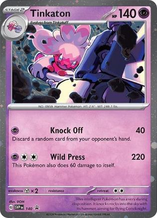 Tinkaton - 140 (Cosmo Holo) 140 - SV Scarlet & Violet Promo Cards Holofoil