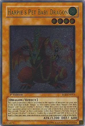 Harpie's Pet Baby Dragon (UTR) (EOJ-EN013) - Enemy of Justice 1st Edition