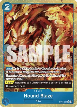 Hound Blaze (Alternate Art) (OP05-057) - Premium Booster -The Best- Foil