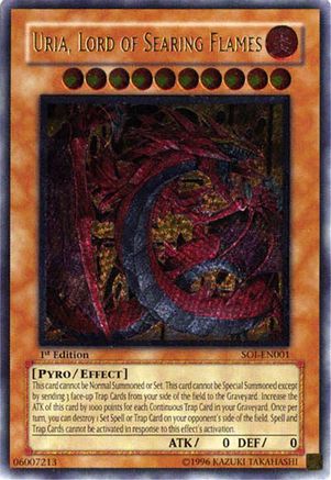 Uria, Lord of Searing Flames (UTR) (SOI-EN001) - Shadow of Infinity 1st Edition