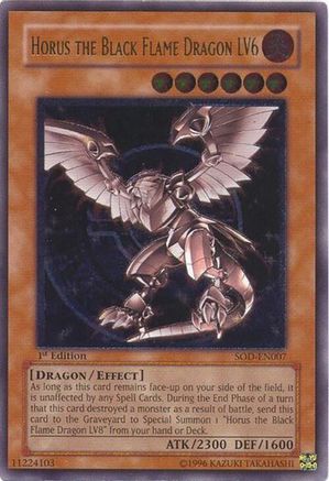 Horus the Black Flame Dragon LV6 (UTR) (SOD-EN007) - Soul of the Duelist 1st Edition