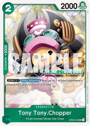 Tony Tony.Chopper (ST15 - ST20 Release Event Winner Pack) (OP02-034) - One Piece Promotion Cards Foil