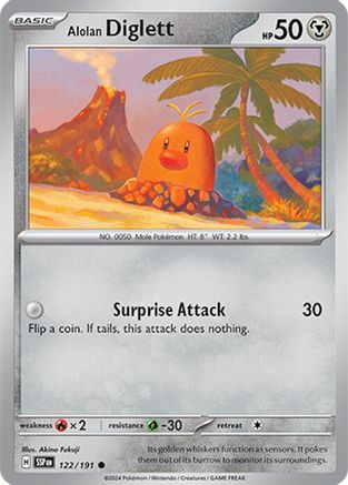 Alolan Diglett 122 - SV08 Surging Sparks Reverse Holofoil