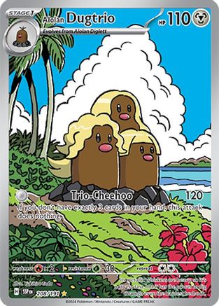 Alolan Dugtrio - 208/191 208 - SV08 Surging Sparks Holofoil