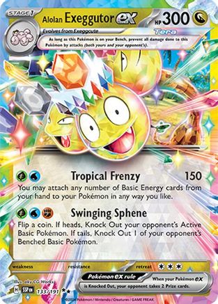 Alolan Exeggutor ex 133 - SV08 Surging Sparks Holofoil