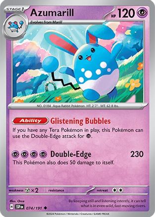 Azumarill 74 - SV08 Surging Sparks Reverse Holofoil