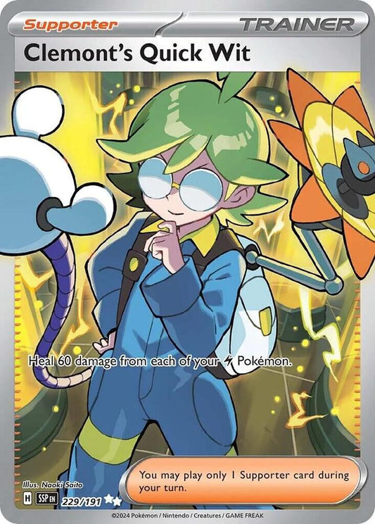 Clemont's Quick Wit Surging Sparks 229/191 Full Art