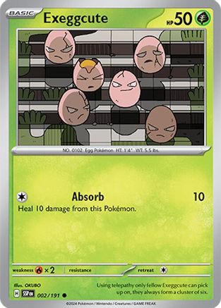 Exeggcute - 002/191 2 - SV08 Surging Sparks Reverse Holofoil