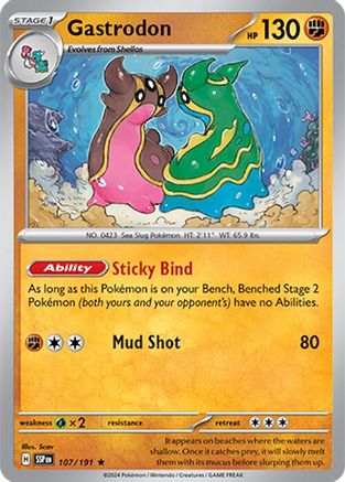 Gastrodon 107 - SV08 Surging Sparks Reverse Holofoil