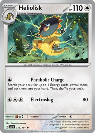 Heliolisk 155 - SV08 Surging Sparks Reverse Holofoil