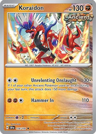 Koraidon 116 - SV08 Surging Sparks Reverse Holofoil