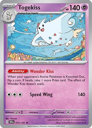 Togekiss 72 - SV08 Surging Sparks Reverse Holofoil