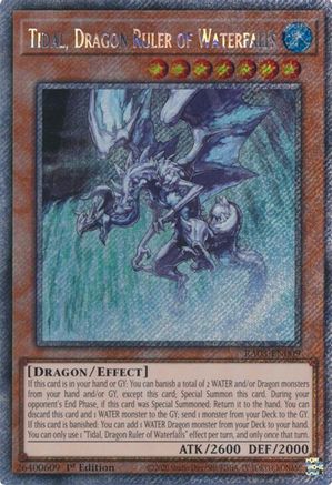 Tidal, Dragon Ruler of Waterfalls (Platinum Secret Rare) (RA03-EN009) - Quarter Century Bonanza 1st Edition