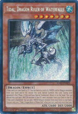 Tidal, Dragon Ruler of Waterfalls (Secret Rare) (RA03-EN009) - Quarter Century Bonanza 1st Edition