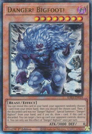 Danger! Bigfoot! (Alternate Art) (PUR) (RA03-EN019) - Quarter Century Bonanza 1st Edition